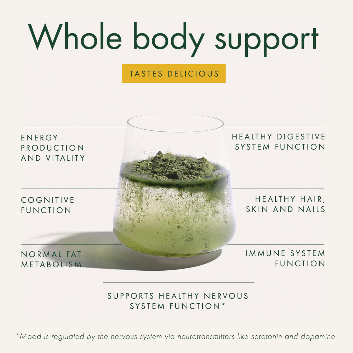 WelleCo Super Elixir Poudre de Super Greens 300g Citron & Gingembre en préparation de smoothie
