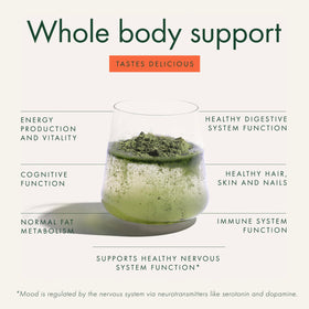 WelleCo Super Elixir Poudre de Super Greens 300g Orange Sanguine avec ingrédients