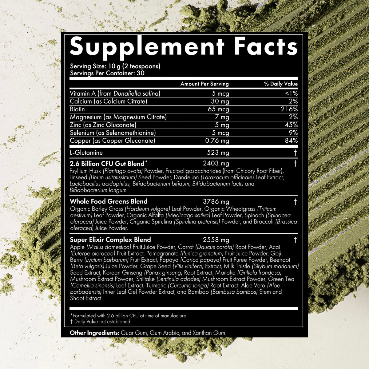 WelleCo The Super Elixir Poudre de Verts 300g dans un smoothie