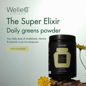 WelleCo The Super Elixir Poudre de Verts 300g emballage