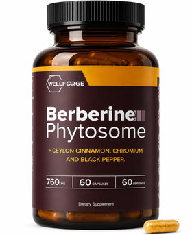 WellForge Berbérine Phytosome 550mg vue avant avec capsules