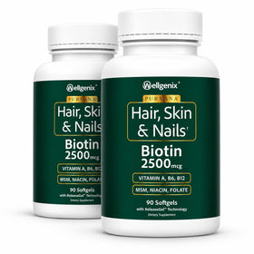 Wellgenix Purvana 2500mcg Biotine gélules avant