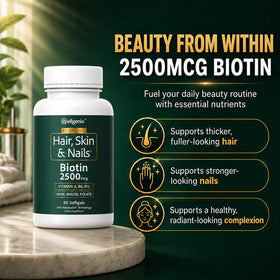 Wellgenix Purvana 2500mcg Biotine gélules côté