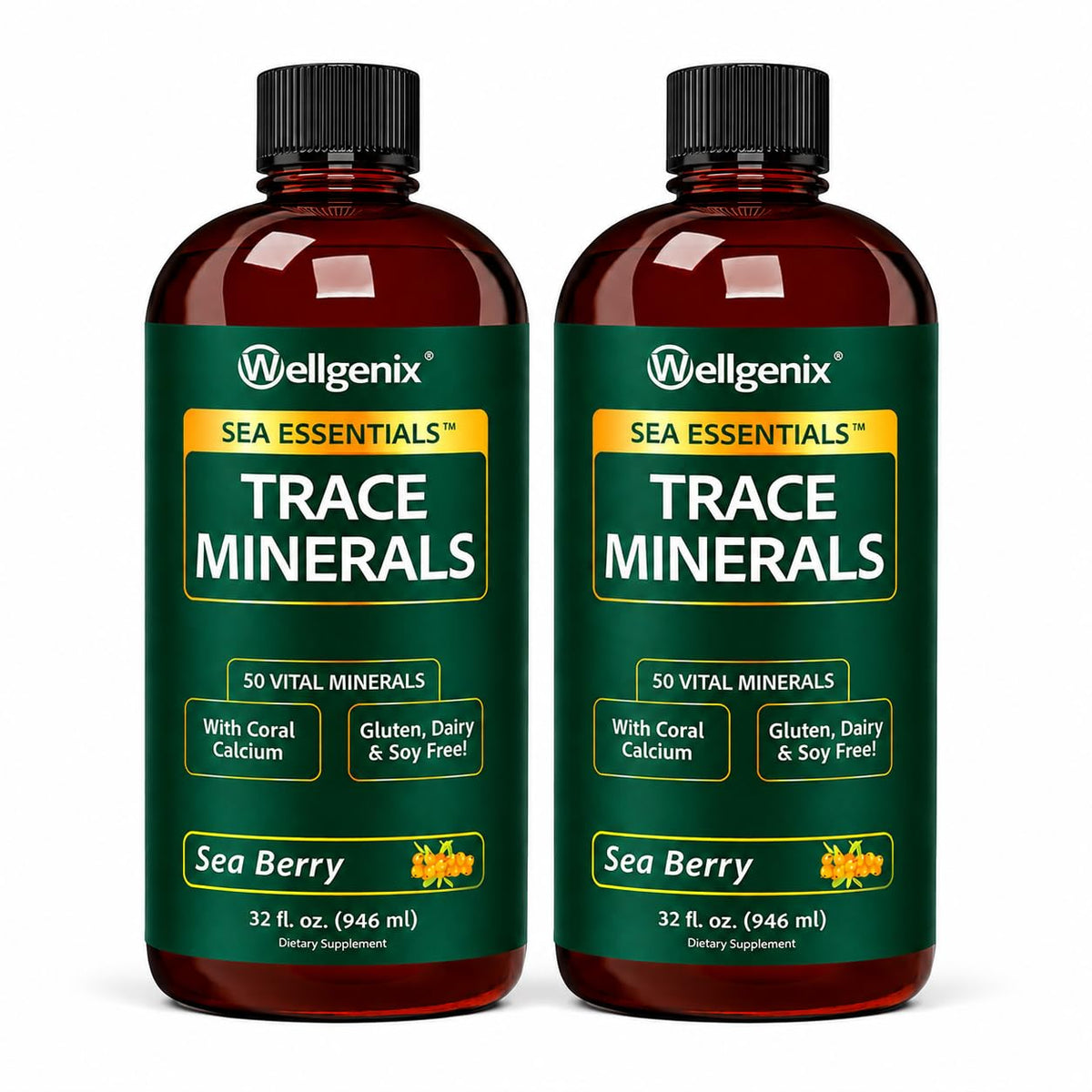 Wellgenix Sea Essentials bouteille de complément minéral liquide vue de face