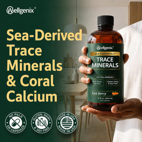 Wellgenix Sea Essentials versé dans une cuillère