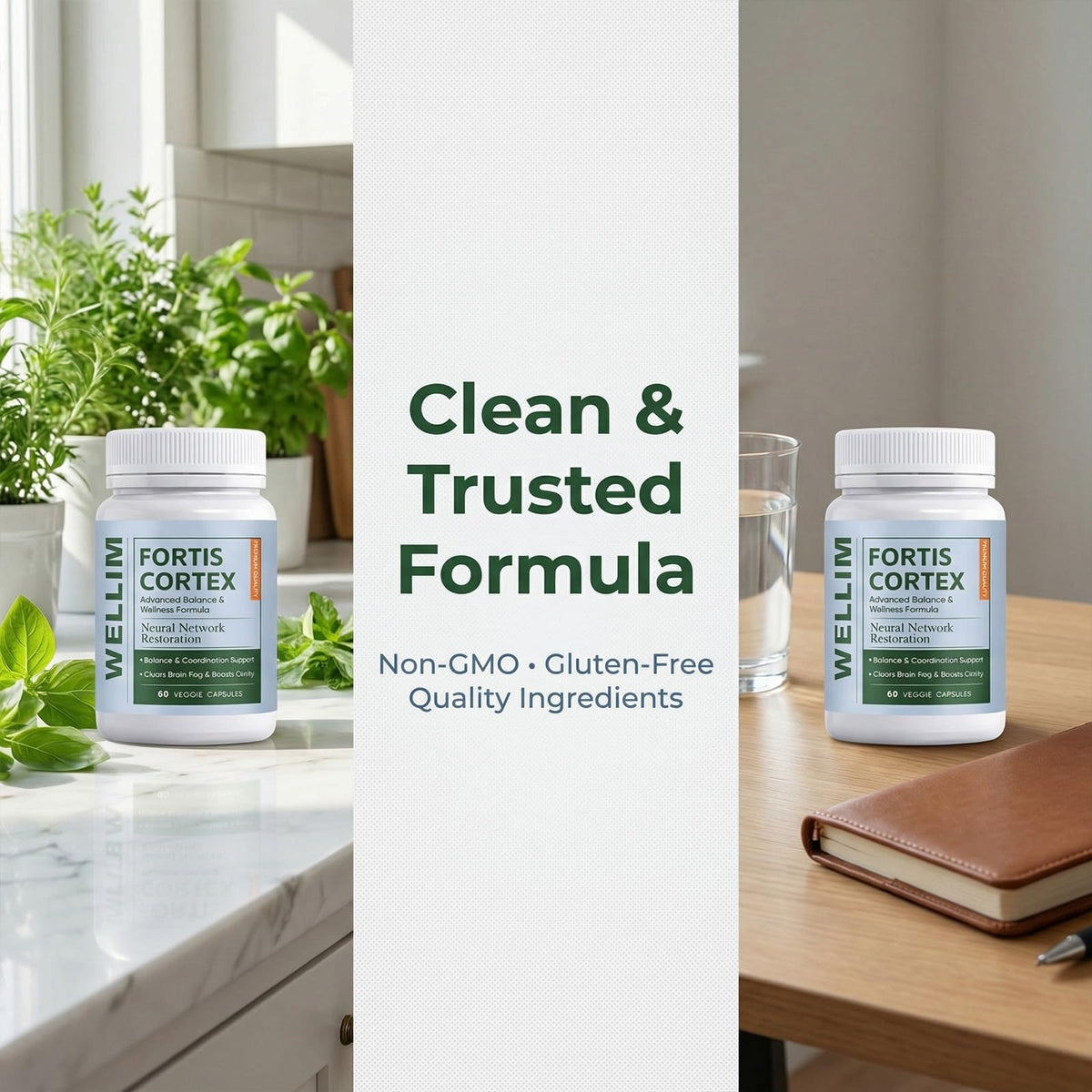 WELLIM FortisCortex capsules sur fond blanc