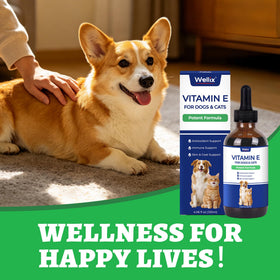Wellix Vitamine E avec des croquettes pour animaux