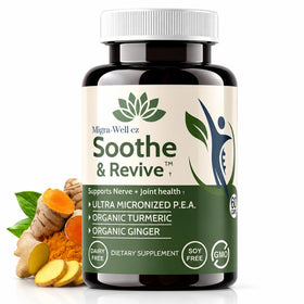 Wellkasa Soothe & Revive PEA 600mg capsules front view