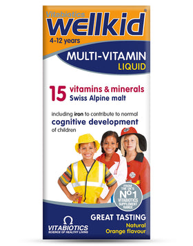 Wellkid Multivitamines Liquide 150ml vue de face avec étiquette
