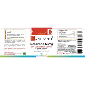 WELLNESS EXTRACT Eannatto Tocotrienols 125MG gélules avec des ingrédients