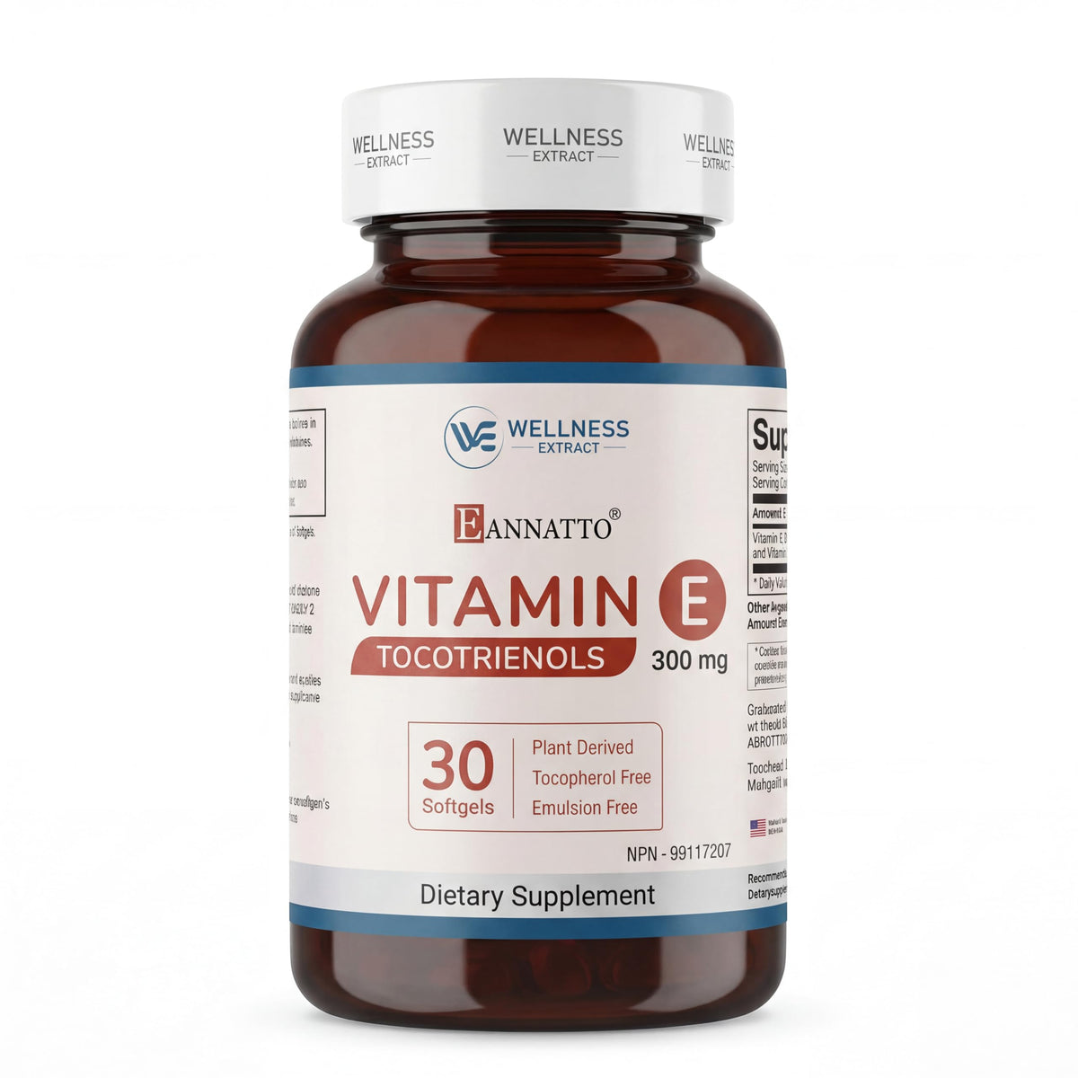 WELLNESS EXTRACT Eannatto Tocotrienols 300mg gélules molles vue de face