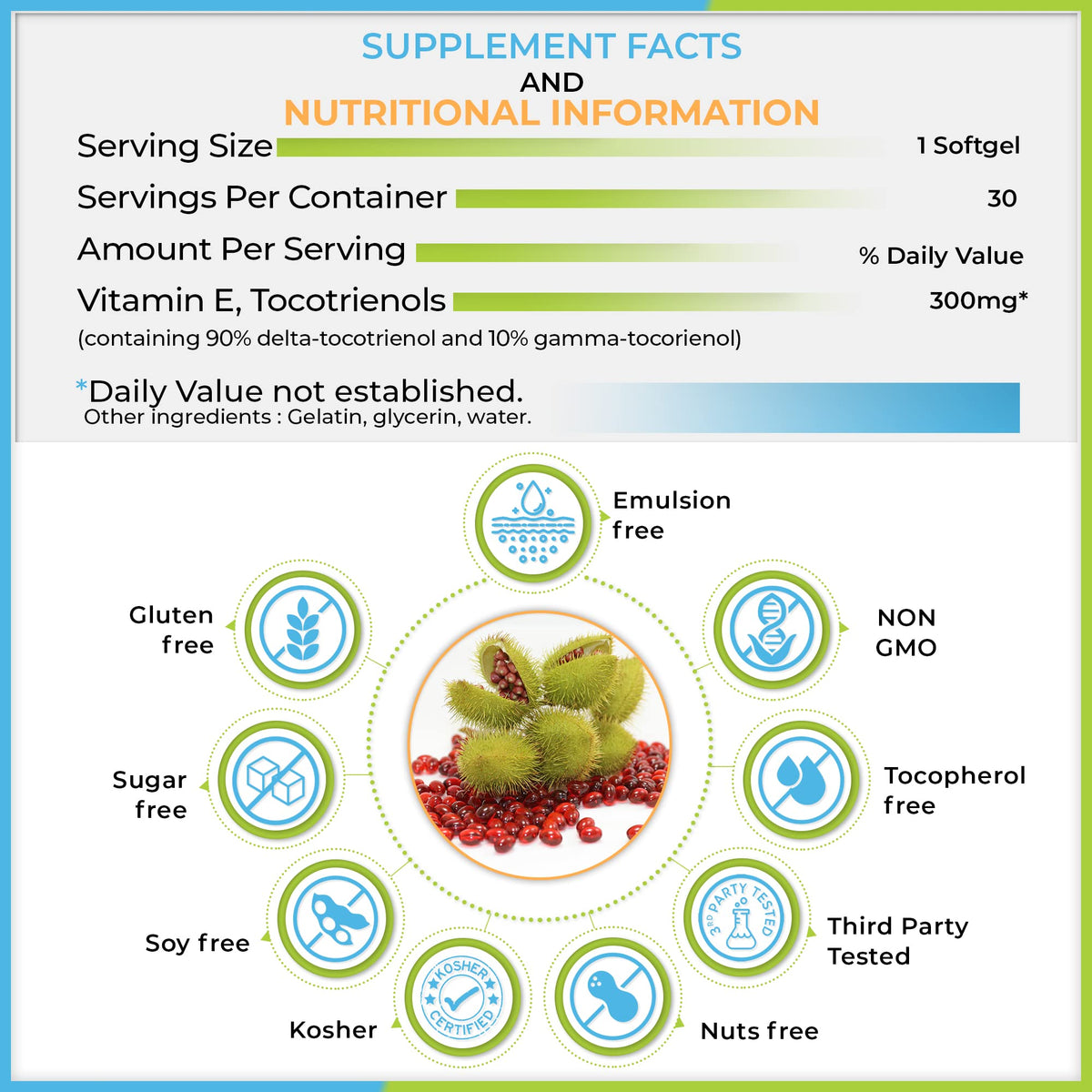 WELLNESS EXTRACT Vitamine E 300mg gélules molles vue arrière