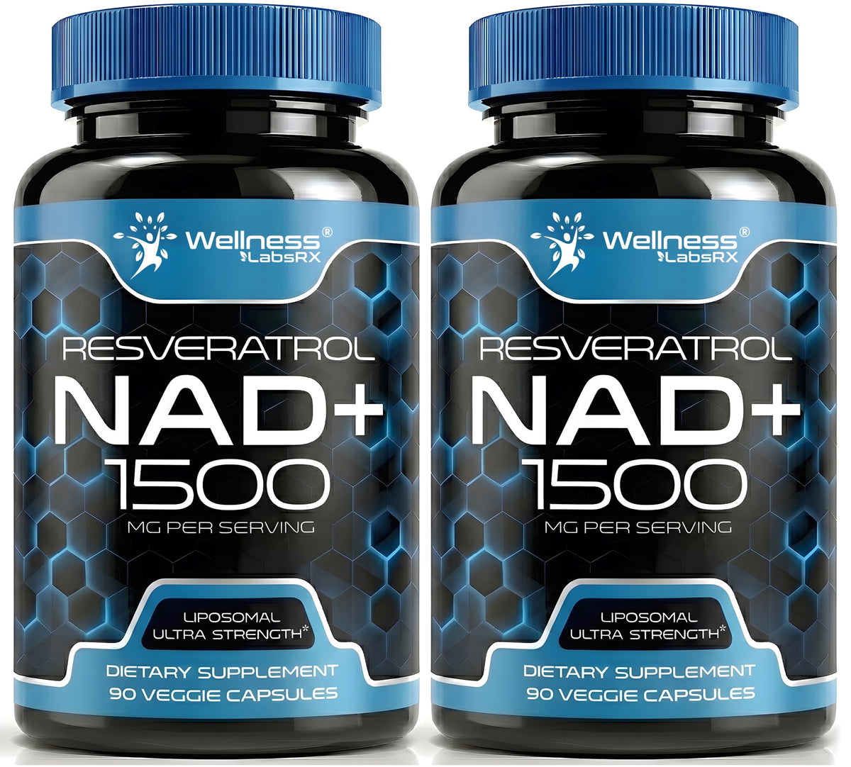 WELLNESS LABSRX Complément Alimentaire NAD+ 1500mg flacon avant