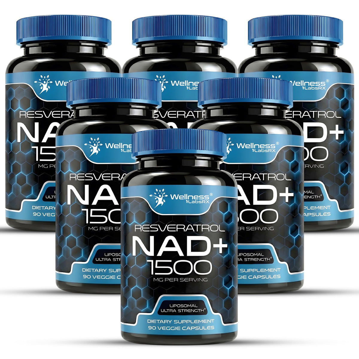 WELLNESS LABSRX Complément Alimentaire NAD+ 1500mg Flacon avant