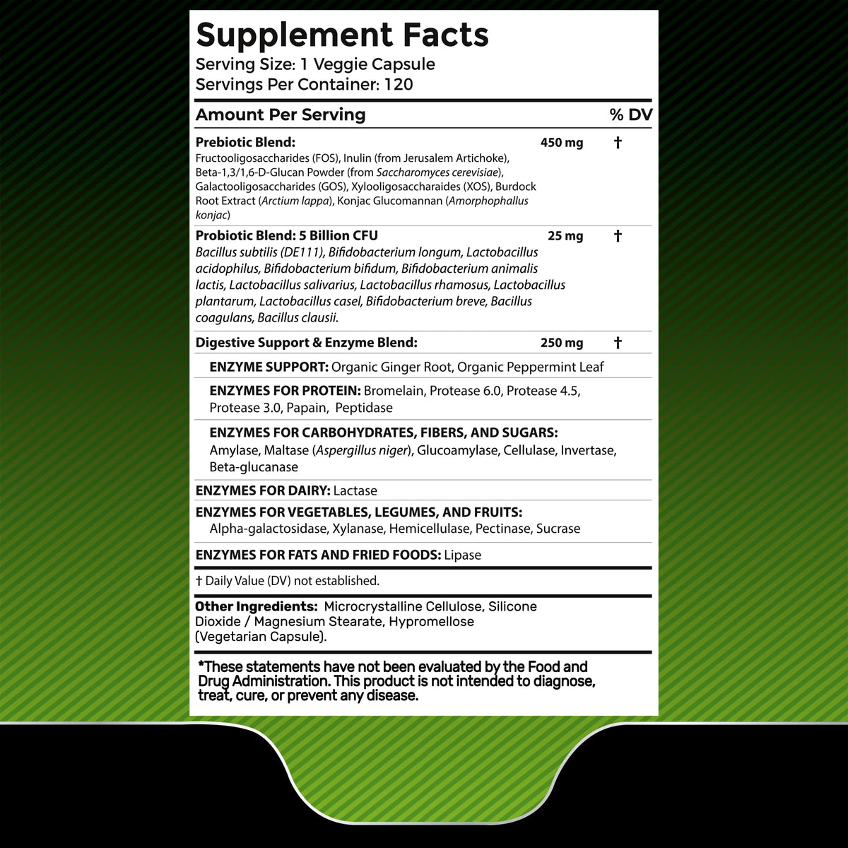 WELLNESS LABSRX Compléments Alimentaires Multi-Enzymes capsules à côté d'un verre d'eau