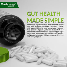 WELLNESS LABSRX Compléments Alimentaires Multi-Enzymes capsules dans la main