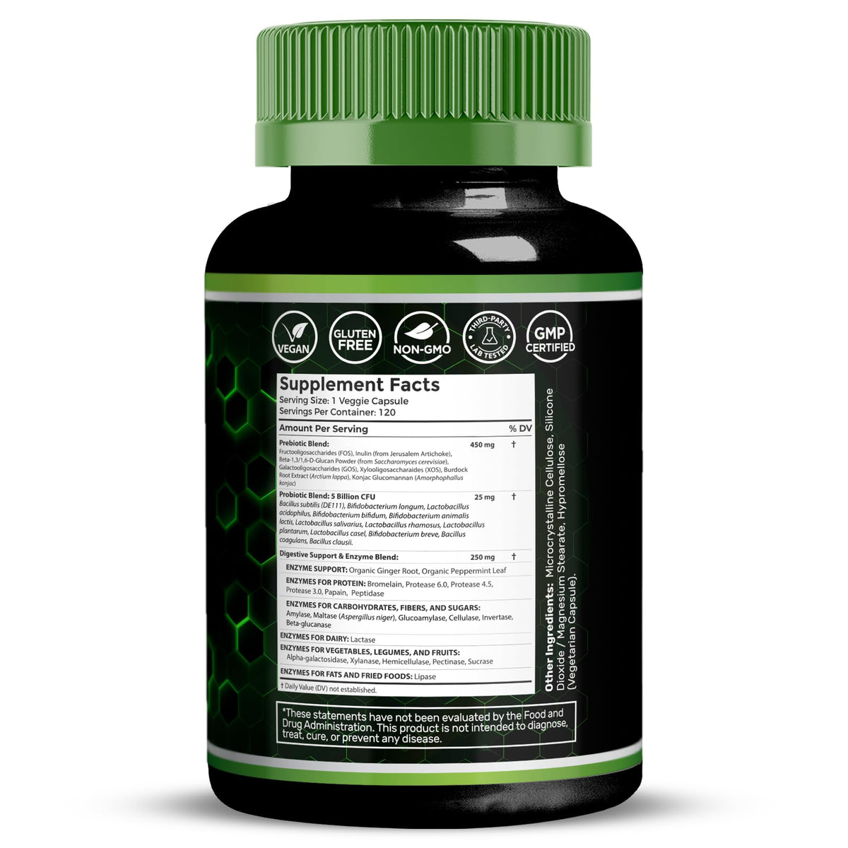 WELLNESS LABSRX Compléments Alimentaires Multi-Enzymes flacon ouvert
