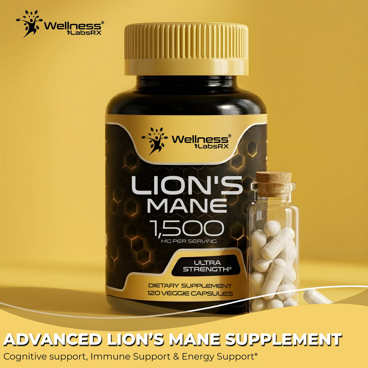 WELLNESS LABSRX Melena de Lion capsules - étiquette