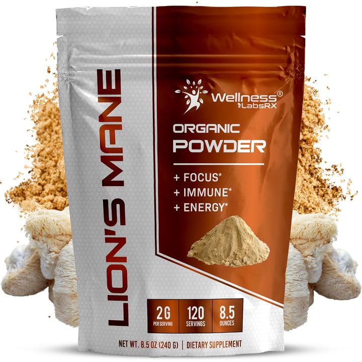 WELLNESS LABSRX Poudre de Champignon Lion's Mane 2000mg vue avant