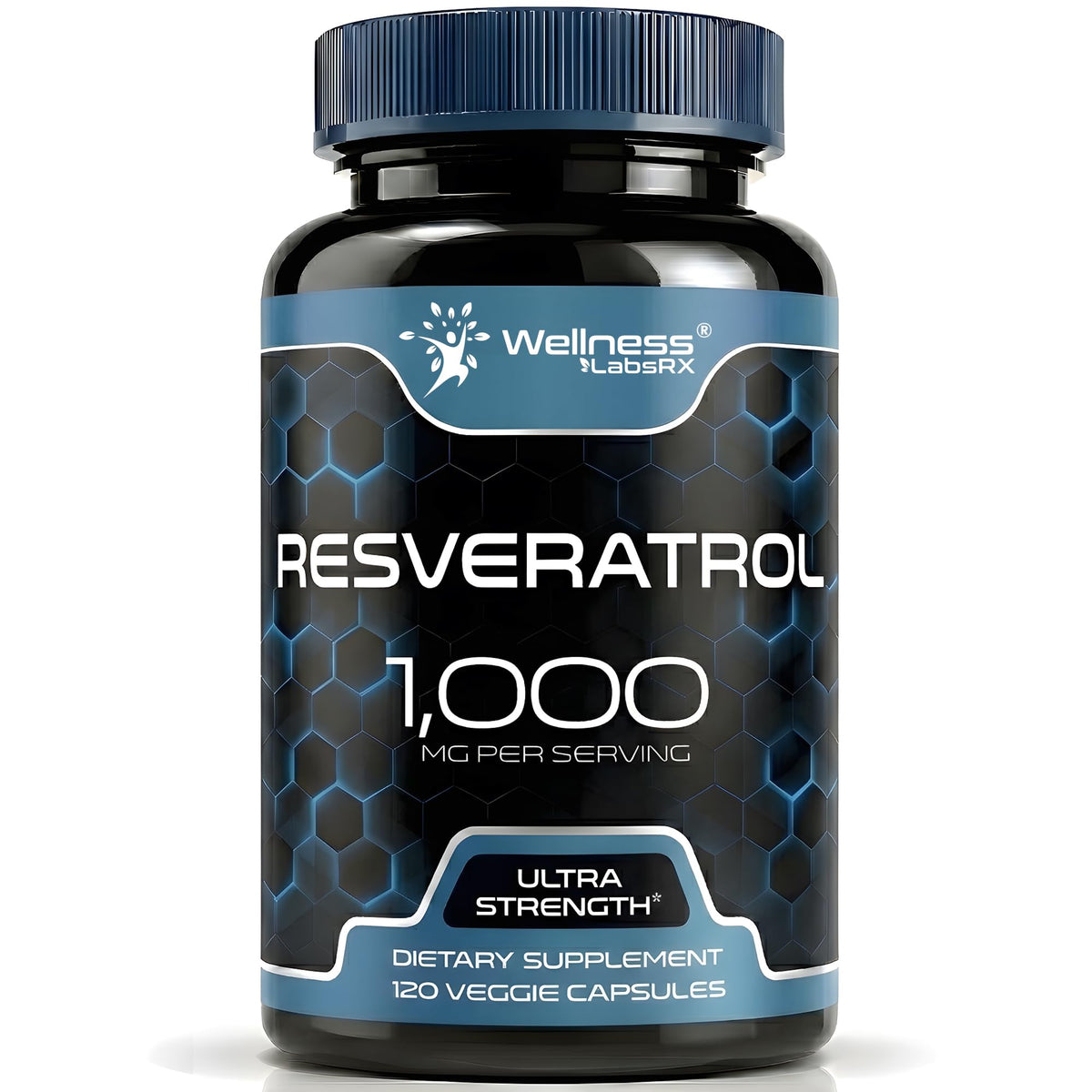 WELLNESS LABSRX Trans-Resvératrol 1000mg 120 capsules vue de face