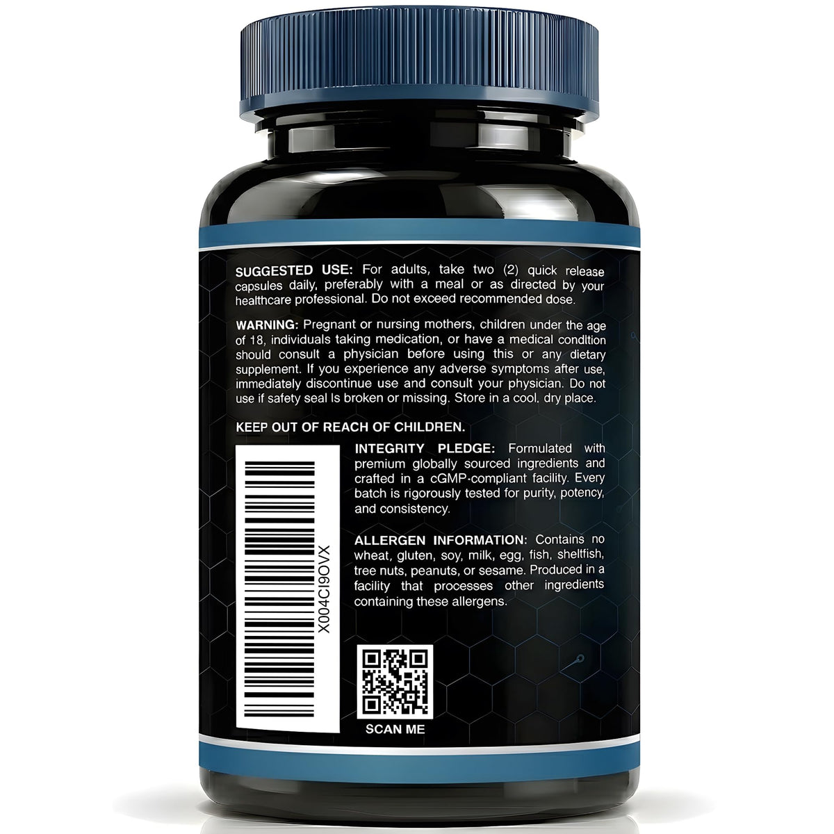 WELLNESS LABSRX Trans-Resvératrol 1000mg flacon avec capsules