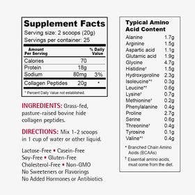 Wellness Resources Collagen Peptides 500g back view
