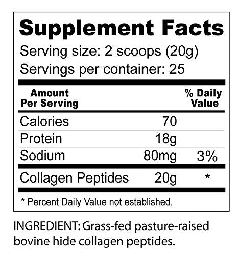 Wellness Resources Collagen Peptides 500g scoop and powder
