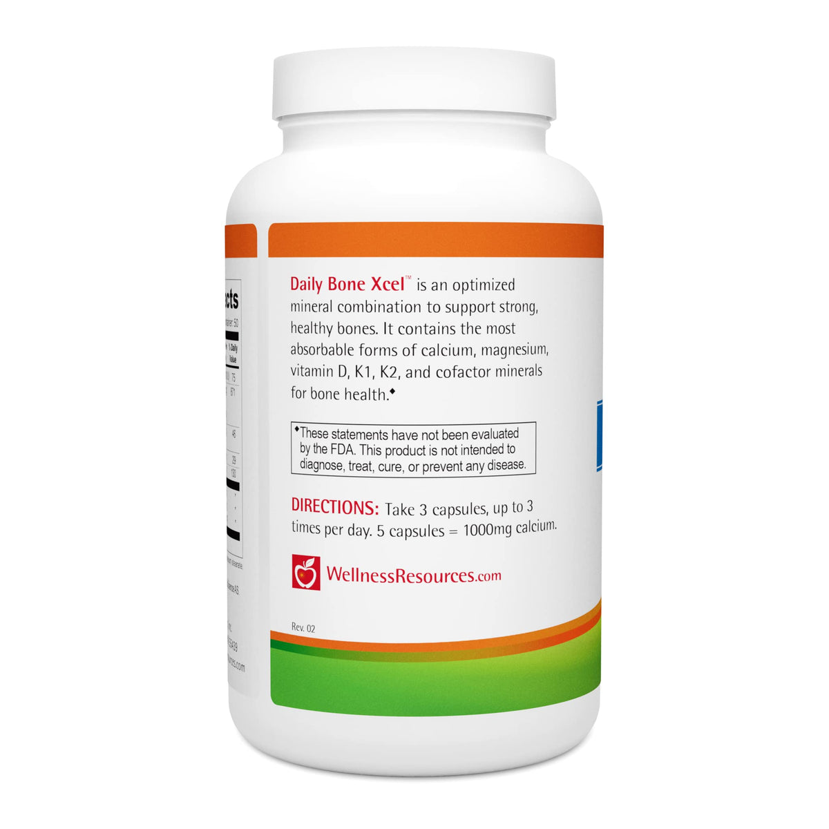Wellness Resources Daily Bone Xcel gélules sur fond blanc