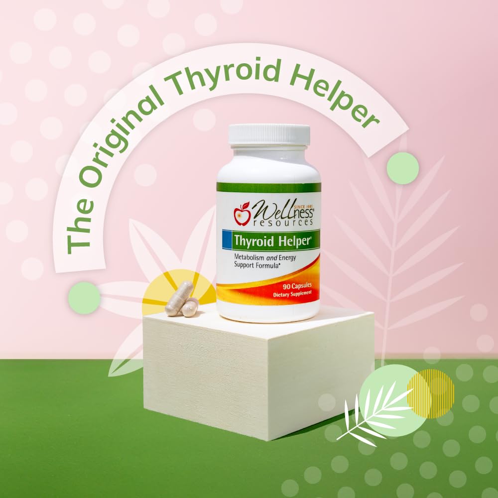 Wellness Resources Thyroid Helper capsules sur fond blanc