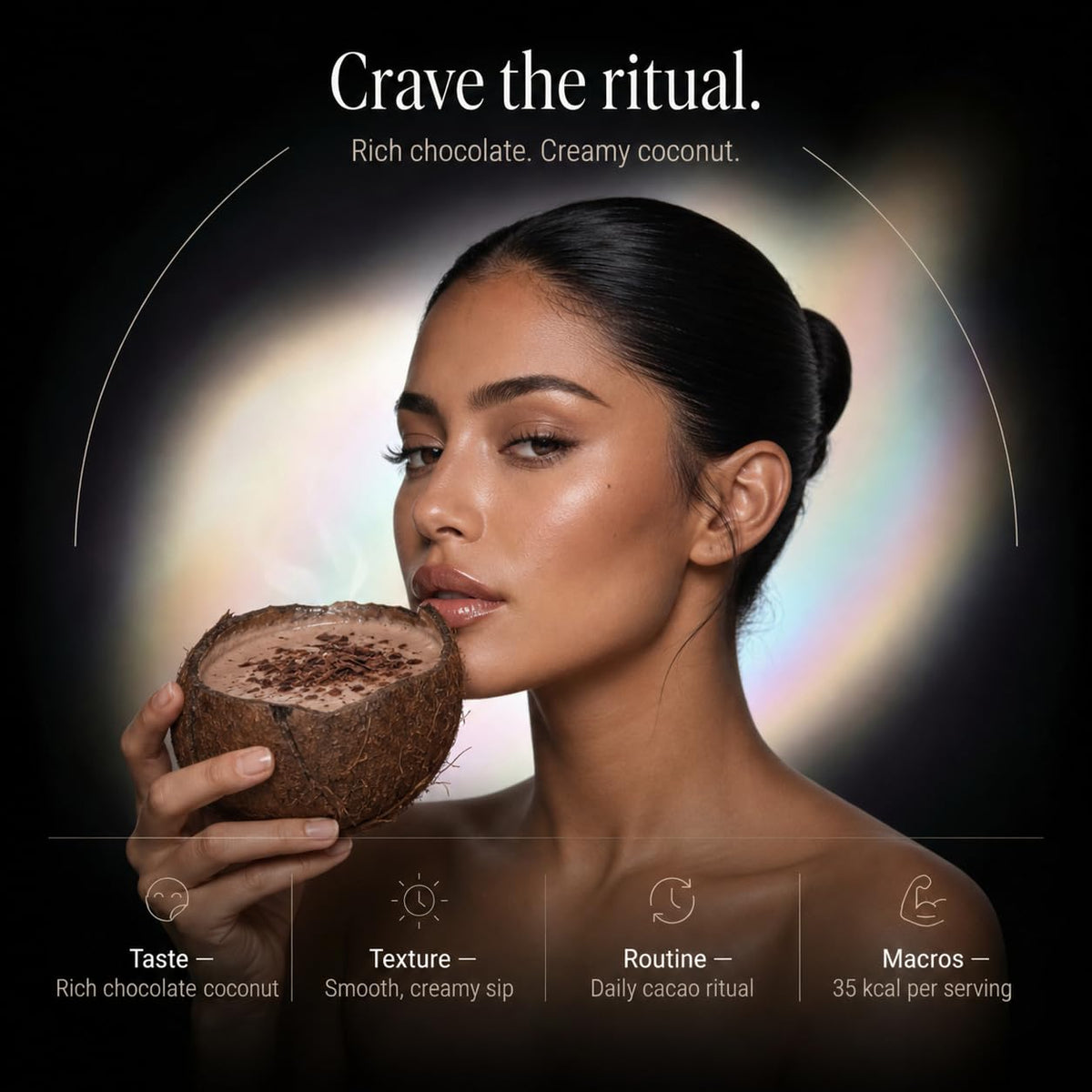 Wellneum Poudre de Cacao Bio SANS Sucre mélange dans un bol