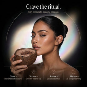 Wellneum Poudre de Cacao Bio SANS Sucre mélange dans un bol