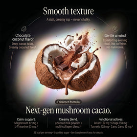 Wellneum Poudre de Cacao Bio SANS Sucre préparation avec lait végétal