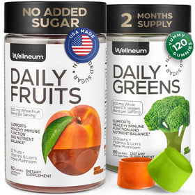 Wellneum Super Greens + Super Fruits Gummies front view