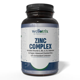 Wellotrix Zinc Complex 120 capsules végétariennes vue de face