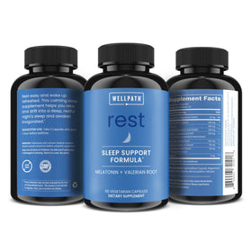 WellPath Sommeil 60 capsules avec un verre d'eau