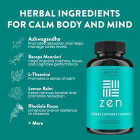 WellPath Zen complément alimentaire côté avec capsules visibles