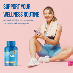 WELLUTION Gummies au Chanvre dans un bol avec plusieurs gommes colorées