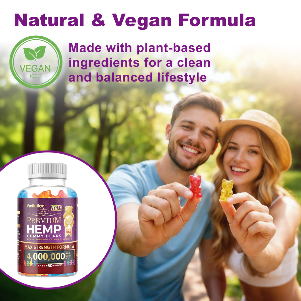 WELLUTION Gummies au Chanvre - paquet ouvert avec gummies visibles