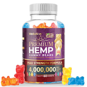 WELLUTION Gummies au Chanvre XXL 4000000 MCG - vue avant du paquet