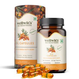 Wellwith Huile de Baie d'Églantier 500mg gélules végétales face