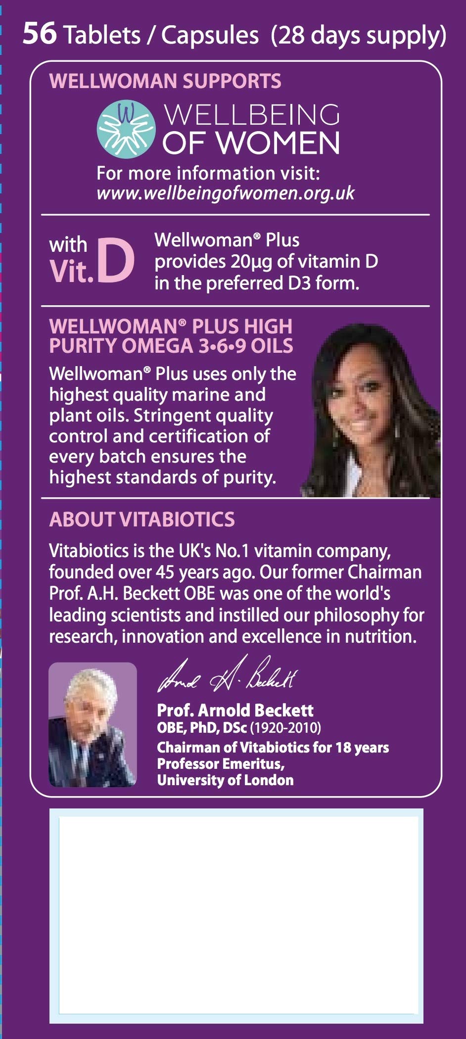 Wellwoman Compléments Alimentaires 56 Capsules côté