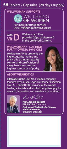 Wellwoman Compléments Alimentaires 56 Capsules côté