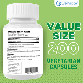 WELMATE Bifidobacterium Longum capsules sur un fond neutre
