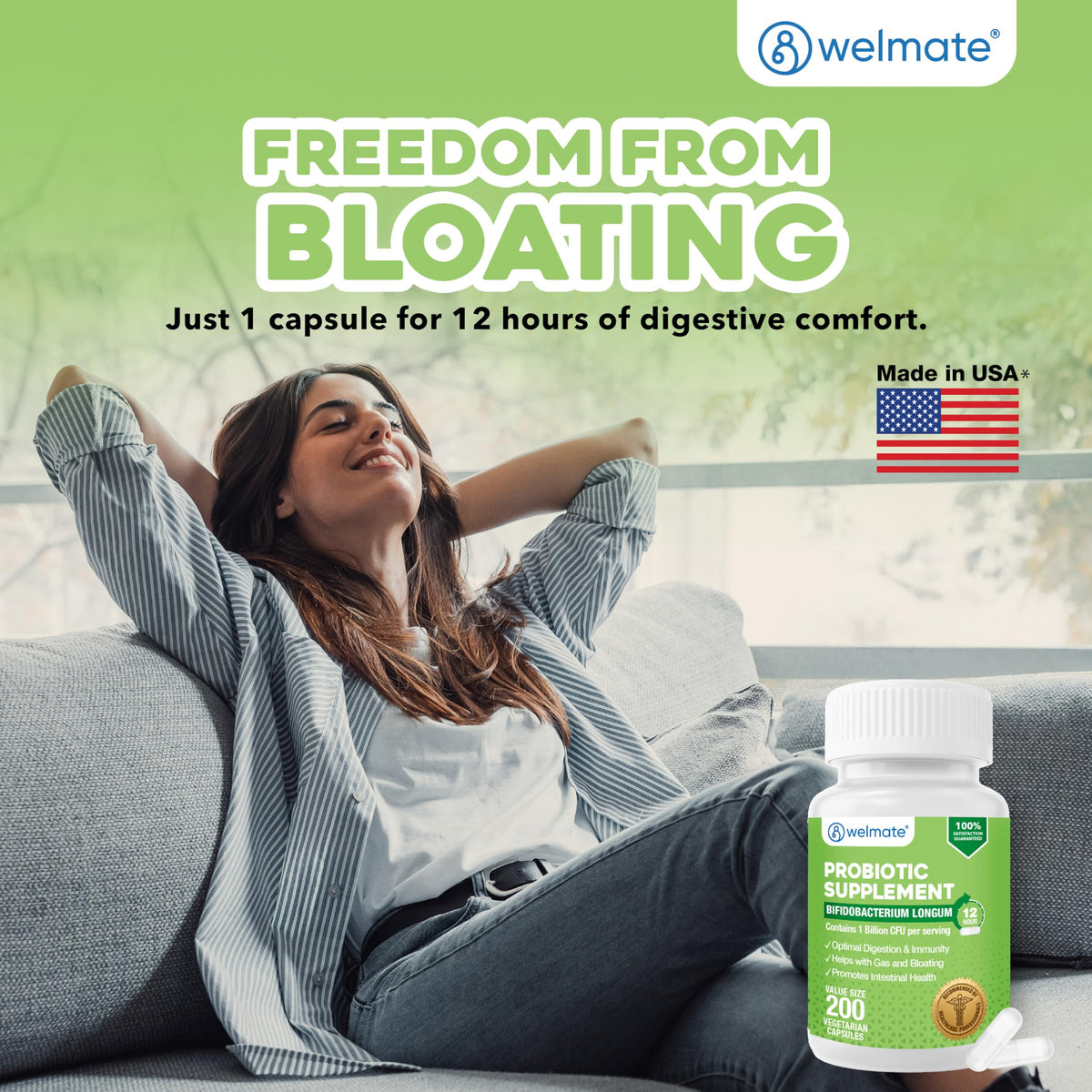 WELMATE Bifidobacterium Longum étiquette du produit