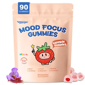 Welvigor Gummies Saffran Enfants pot 90 unités vue de face