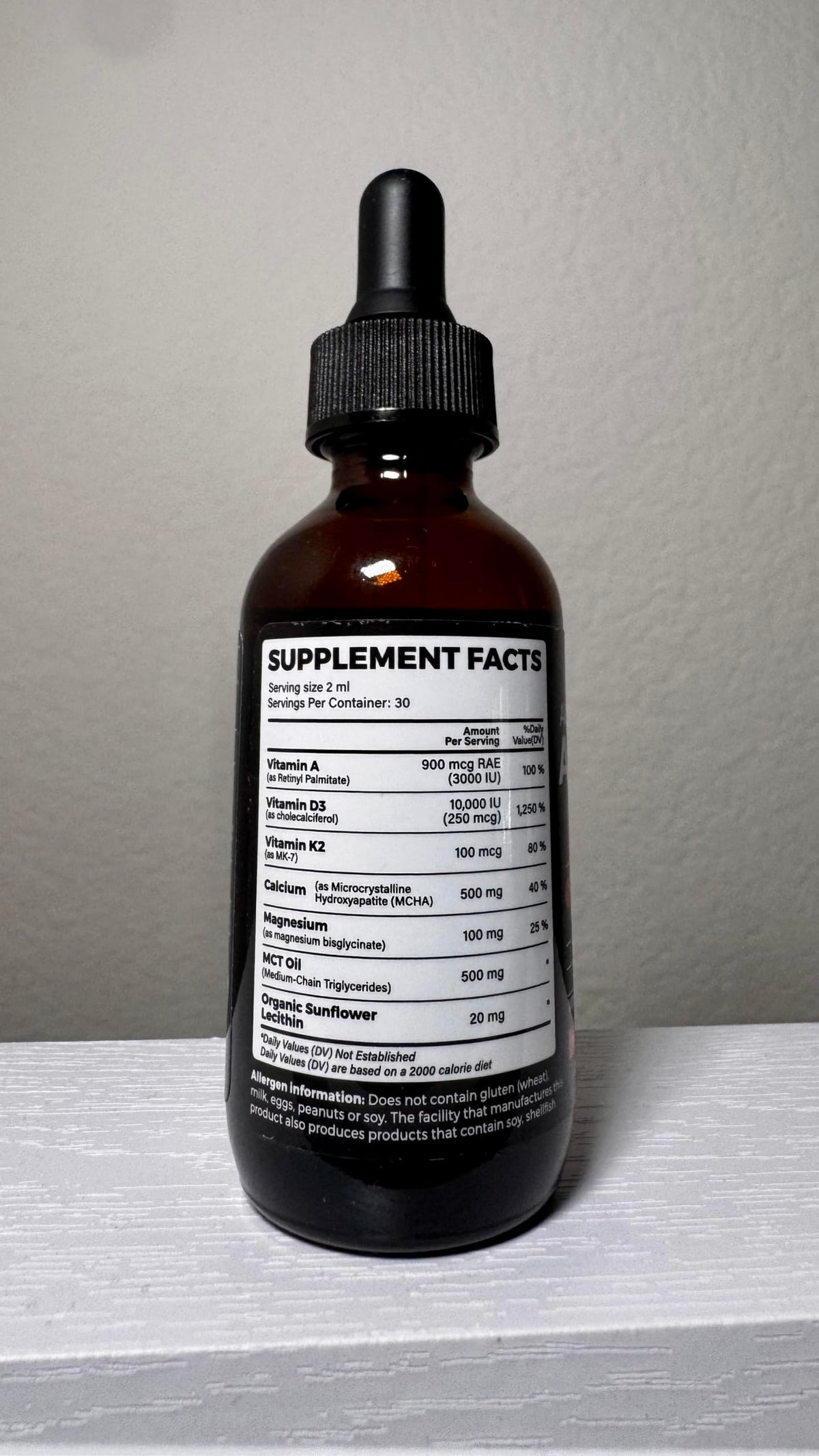 WELVIUM Vitamine D3 K2 avec présentation des nutriments