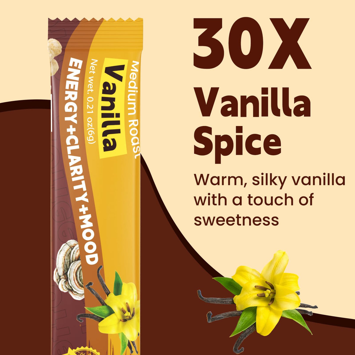 WepBio Café Latte Vanille Champignon sachet individuel
