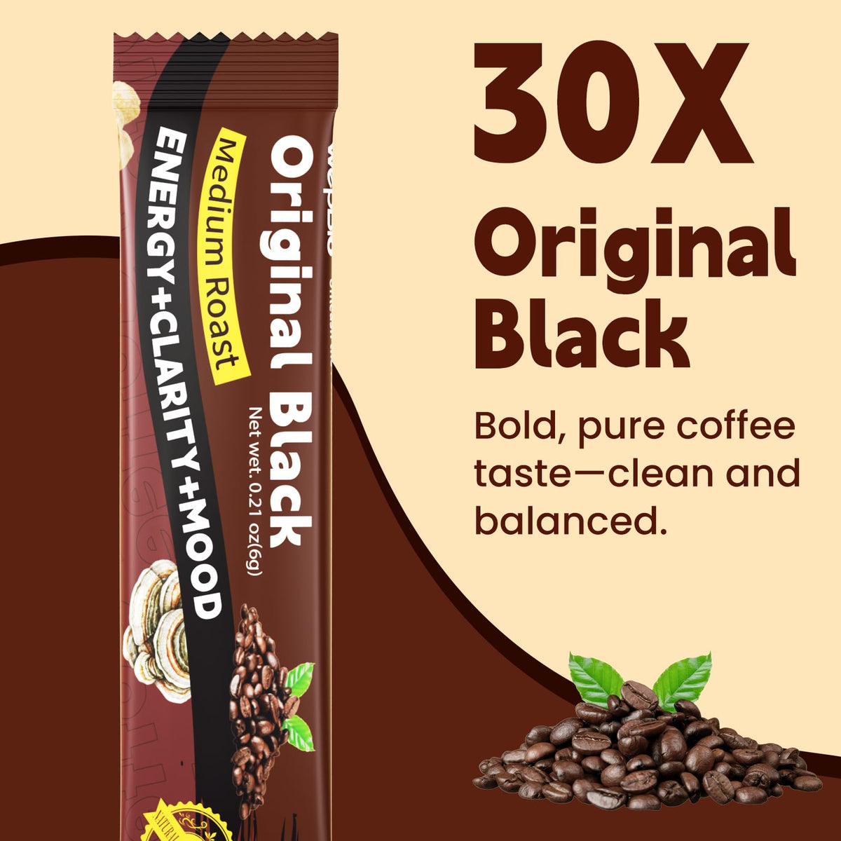 WepBio Café Noir Original sachet individuel ouvert