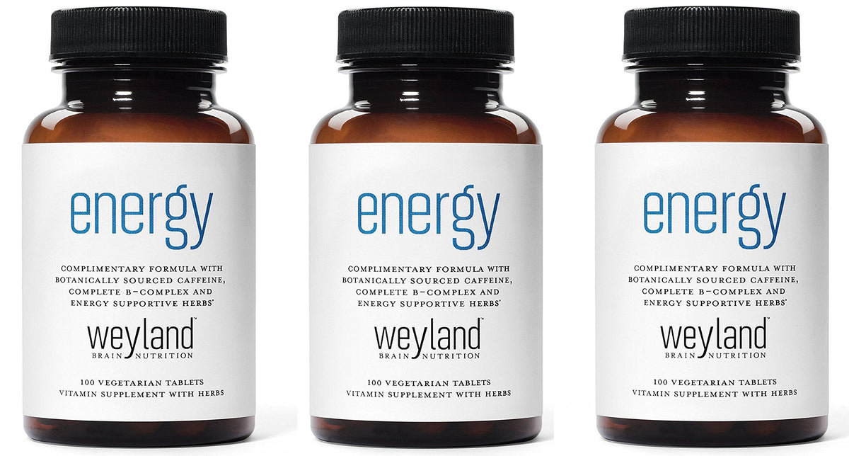 Weyland Brain Nutrition Énergie 100 comprimés en bouteille
