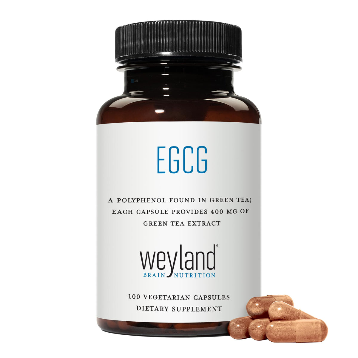 Weyland EGCG extrait de thé vert capsules végétariennes arrière